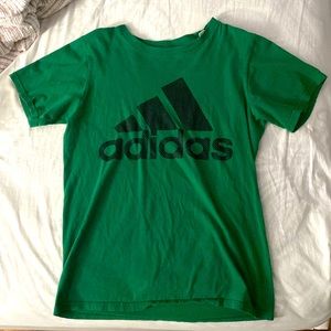 Green adidas athletic shirt